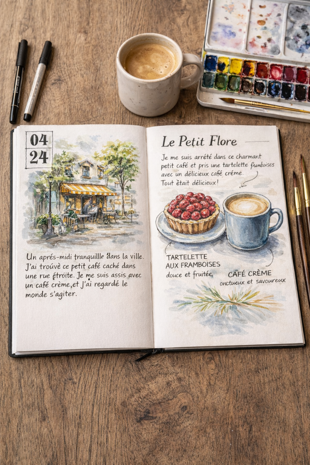Carnets De Croquis Aquarelle Mini Lot De 3 - 5x5 Cm, Papier 300 G/m², Couverture Cuir, Portable Pour Voyage - 3