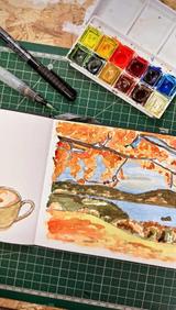 Réalisation ✈️ Carnet de Voyage à l'Aquarelle