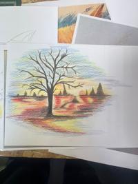Réalisation Dessin aux crayons de couleur