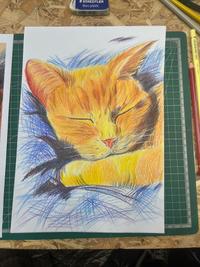 Réalisation Dessin aux crayons de couleur