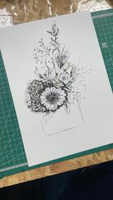 Réalisation Dessin d'Observation aux feutres liner et crayons