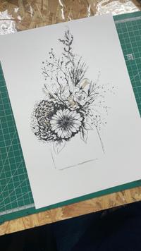 Réalisation Dessin d'Observation aux feutres liner et crayons