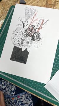 Réalisation Dessin d'Observation aux feutres liner et crayons