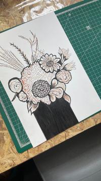Réalisation Dessin d'Observation aux feutres liner et crayons