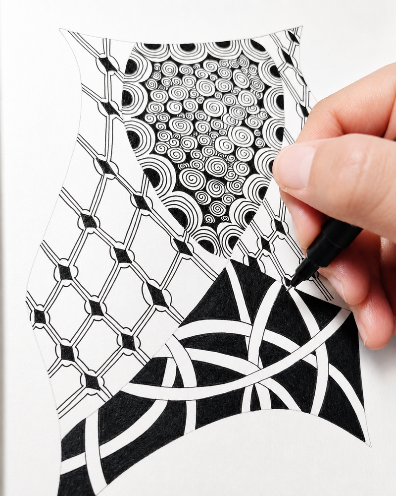 Atelier ✏️ Dessin Méditatif (Inspiration Zentangle) - Cours Dessin à Capinghem - Photo 1