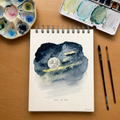 Miniature 🌌 Atelier Aquarelle – Galaxie & ciel nocturne - Image 1