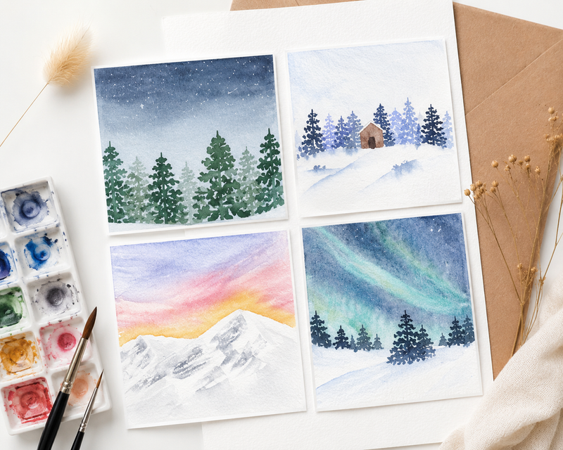 ❄️ Atelier Aquarelle – Paysage d’hiver - Rartistes Capinghem Atelier ❄️ Atelier Aquarelle – Paysage d’hiver - Cours Aquarelle à Capinghem - Photo 1