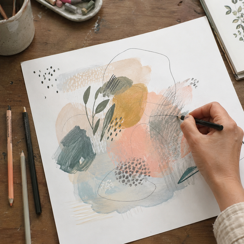 Atelier 🌿 Atelier œuvre intuitive - Cours Evènements à Capinghem - Photo 1