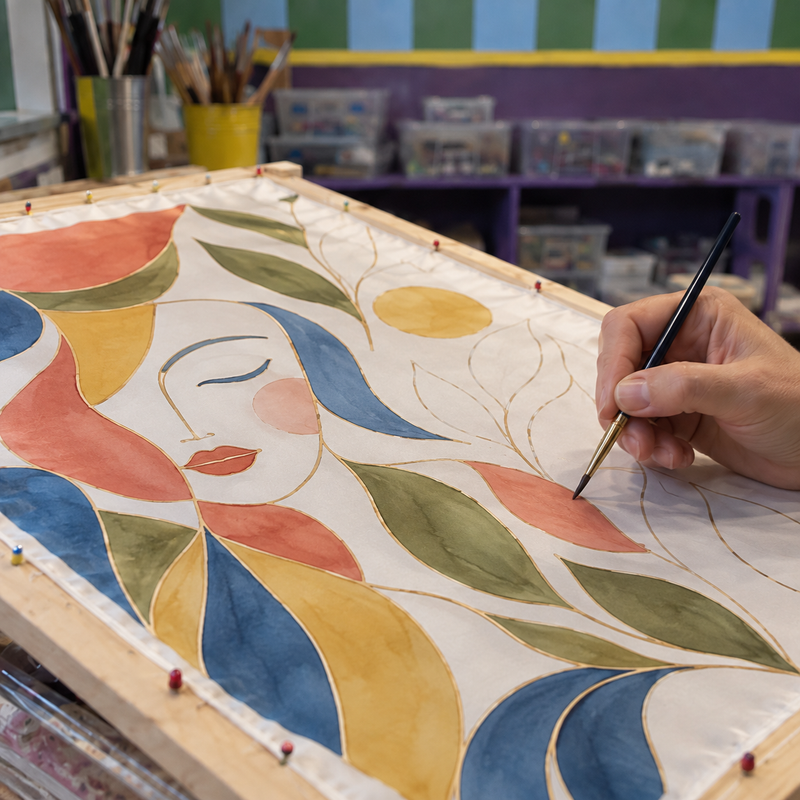 🎨 Peinture sur soie – Peignez votre propre foulard - Rartistes Capinghem Atelier 🎨 Peinture sur soie – Peignez votre propre foulard - Cours Evènements à Capinghem - Photo 1