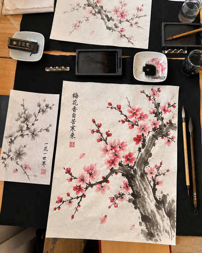 Peinture chinoise sur papier de riz - Rartistes Capinghem Atelier Peinture chinoise sur papier de riz - Cours Aquarelle à Capinghem