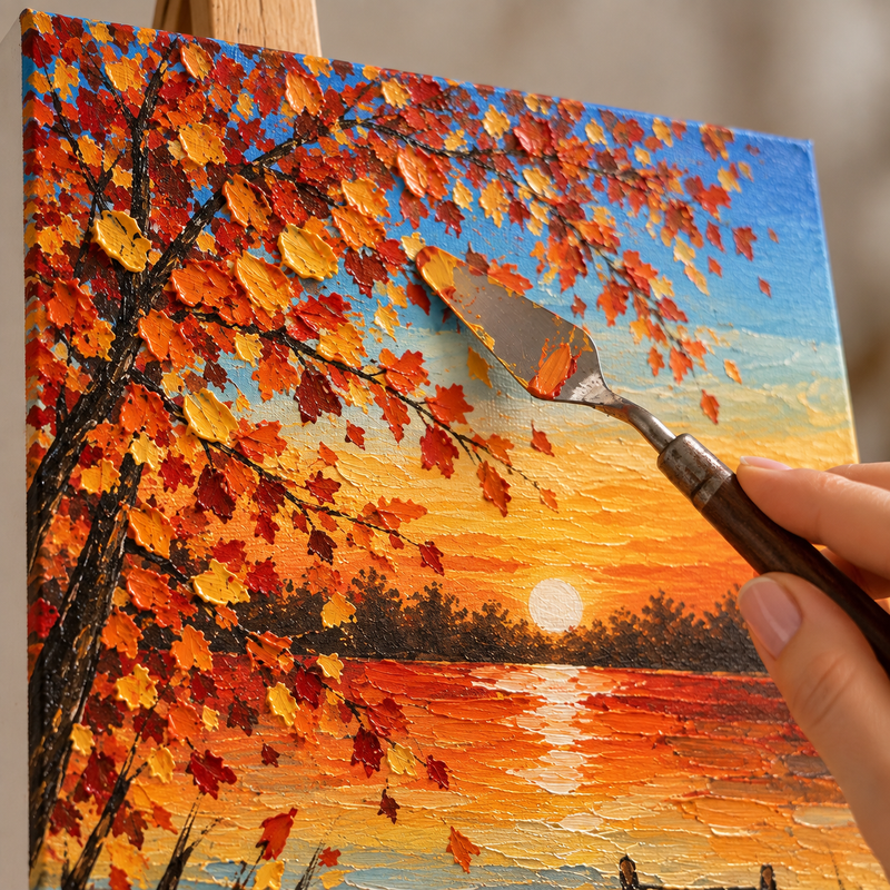 Atelier Atelier Acrylique – Technique au couteau - Cours Acrylique à Capinghem - Photo 1
